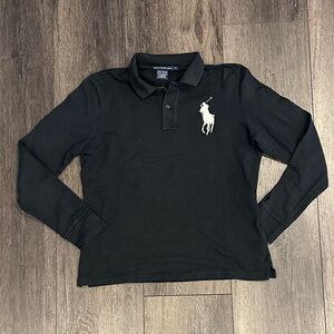 Ralph Lauren Kids Polo in Black with White Logo